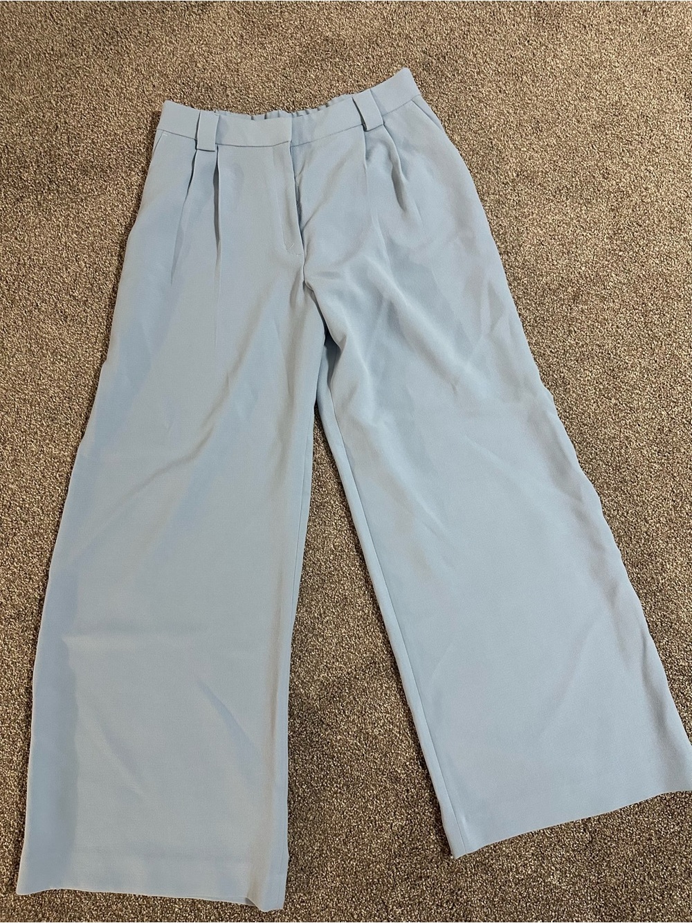 Express Light Blue Wide-Leg Dress Pants